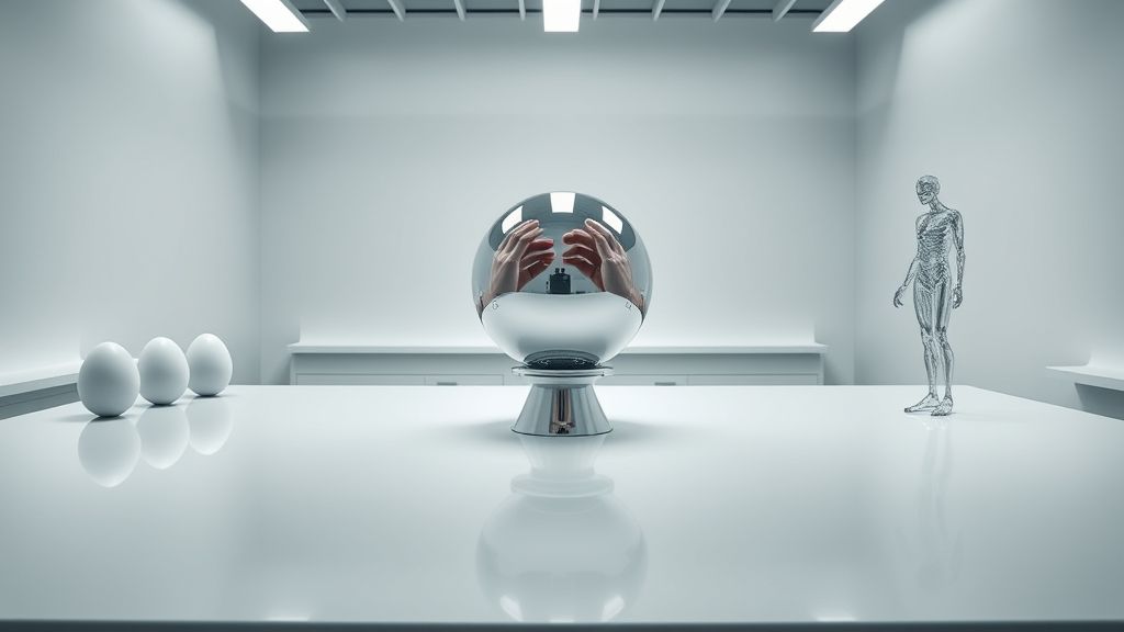 Persoon die een perfecte cirkel probeert te tekenen