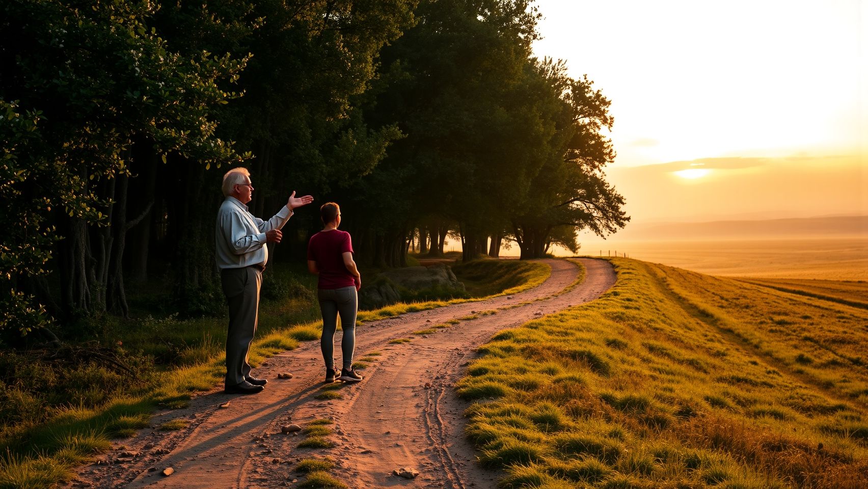 Een visuele representatie van begeleiding en samenwerking, met twee figuren die elkaar ondersteunen.
